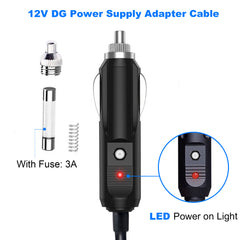 ACOPOWER DC12V/24V Auto-Zigarettenanzünder auf DC5,5 x 2,1 mm Stecker-Adapter