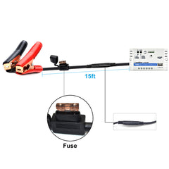 ACOPOWER 50 W 12 V Solarladegerät-Set, 10 A Laderegler mit Krokodilklemmen