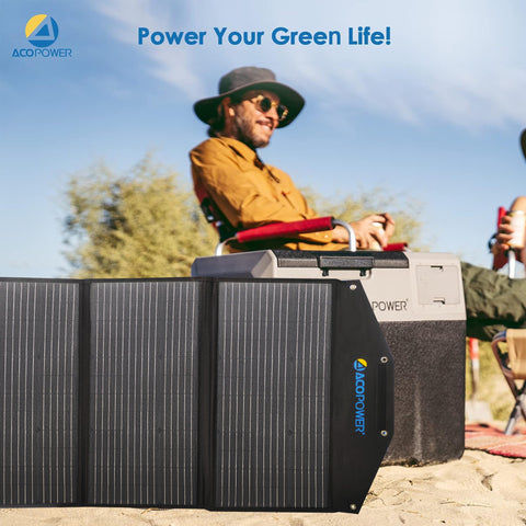 ACOPower Hocheffizienter 90-W-Koffer mit dreifach faltbarem Solarpanel-Kit