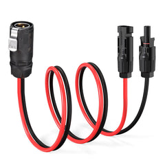 ACOPOWER HY-AS-MC 2-poliger industrieller Rundsteckverbinder für Solarpanel-Kabeladapter, schwarz 