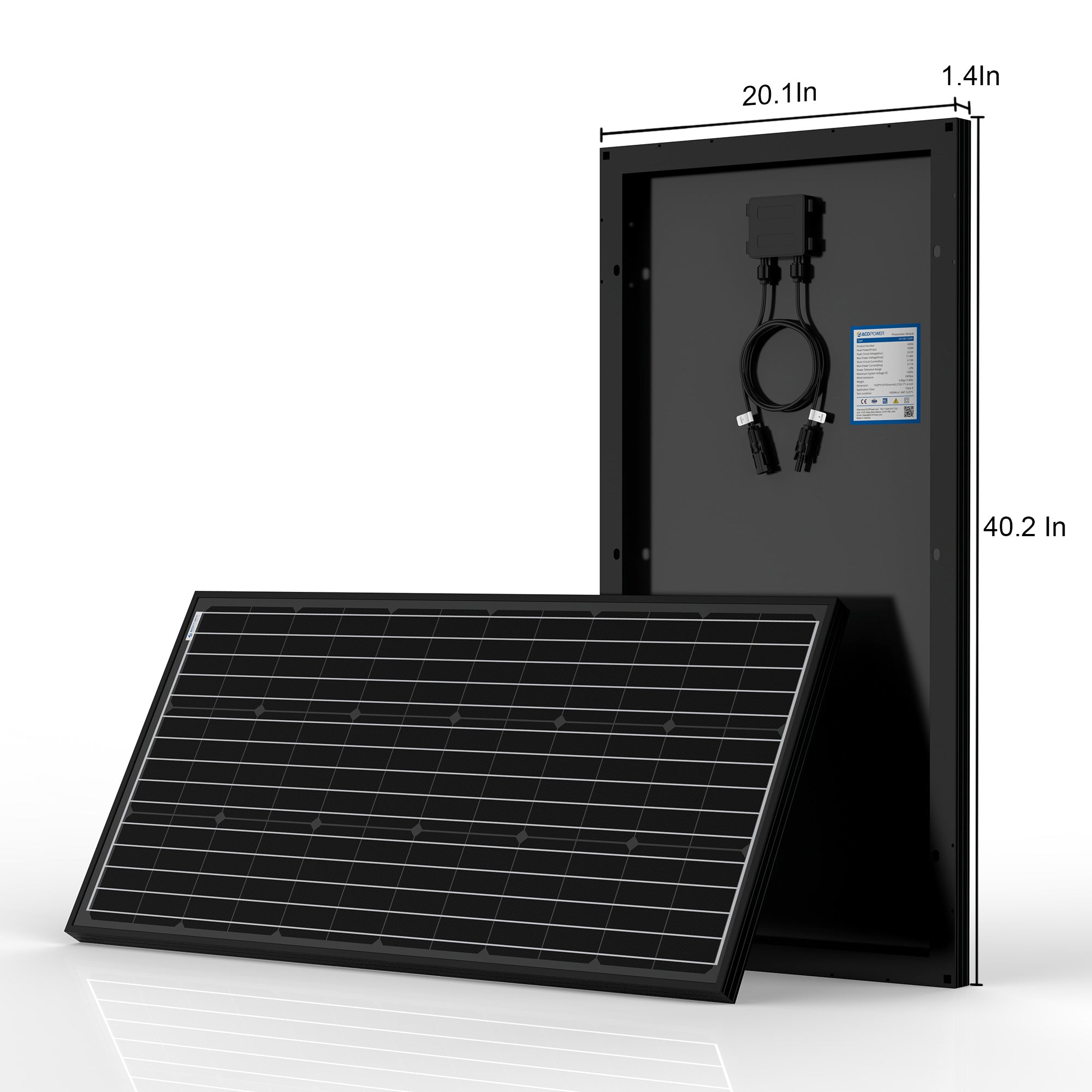 ACOPOWER 100 Watt Mono Solarmodul