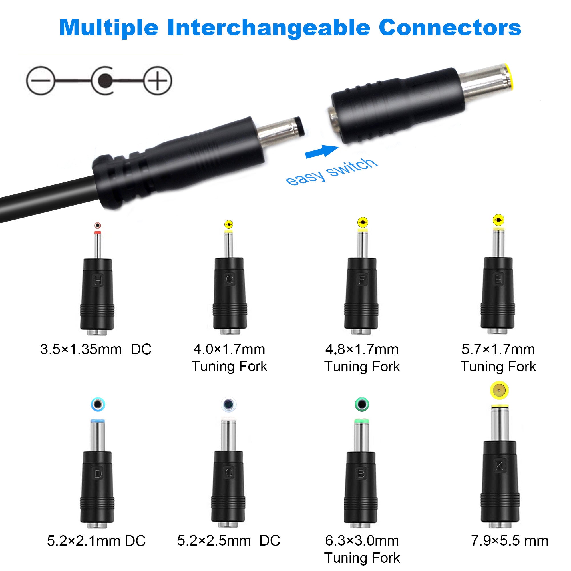 ACOPOWER DC12V/24V Auto-Zigarettenanzünder auf DC5,5 x 2,1 mm Stecker-Adapter