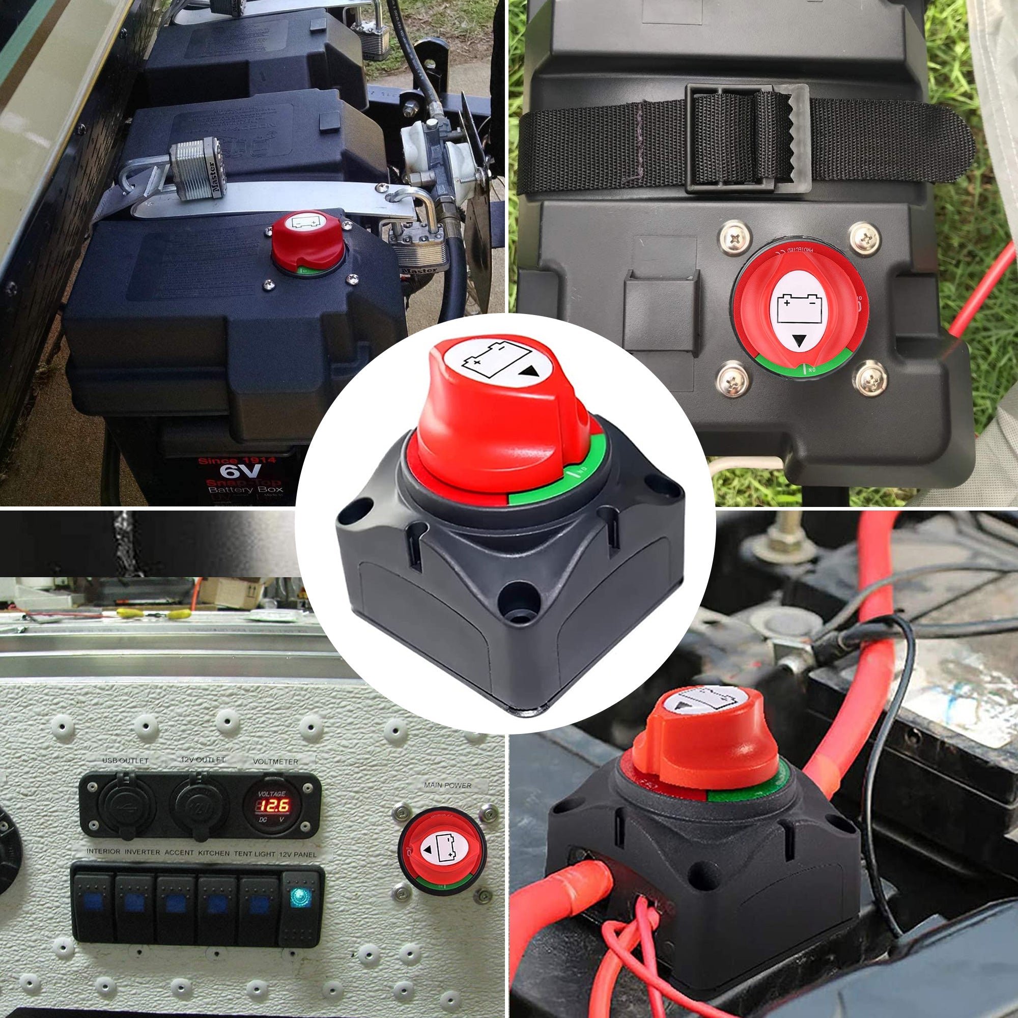 Batterieschalter, 12–48 V Batterie-Stromausfall-Hauptschalter, Trennschalter