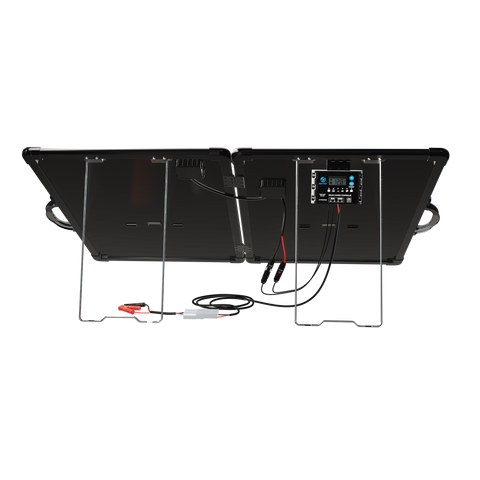 ACOPower Plk 120 W tragbares Solarpanel-Set, leichte Aktentasche mit 20 A Laderegler