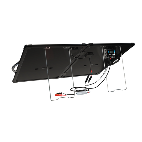 ACOPower Plk 120 W tragbares Solarpanel-Set, leichte Aktentasche mit 20 A Laderegler