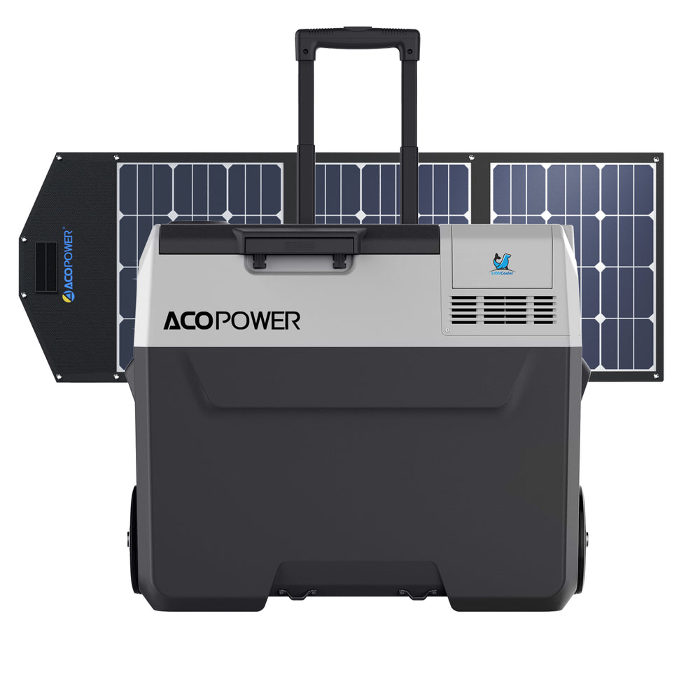 LiONCooler Pro Combo, tragbarer Solar-Kühlschrank PX40 mit Gefrierfach (42 Quarts) und 90-W-Solarpanel